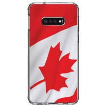 DistinctInk® Clear Shockproof Hybrid Case for Apple iPhone / Samsung Galaxy / Google Pixel - Red White Canadian Flag Canada