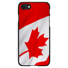 DistinctInk® Hard Plastic Snap-On Case for Apple iPhone or Samsung Galaxy - Red White Canadian Flag Canada