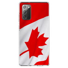 DistinctInk® Clear Shockproof Hybrid Case for Apple iPhone / Samsung Galaxy / Google Pixel - Red White Canadian Flag Canada