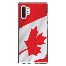 DistinctInk® Clear Shockproof Hybrid Case for Apple iPhone / Samsung Galaxy / Google Pixel - Red White Canadian Flag Canada