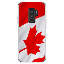 DistinctInk® Clear Shockproof Hybrid Case for Apple iPhone / Samsung Galaxy / Google Pixel - Red White Canadian Flag Canada