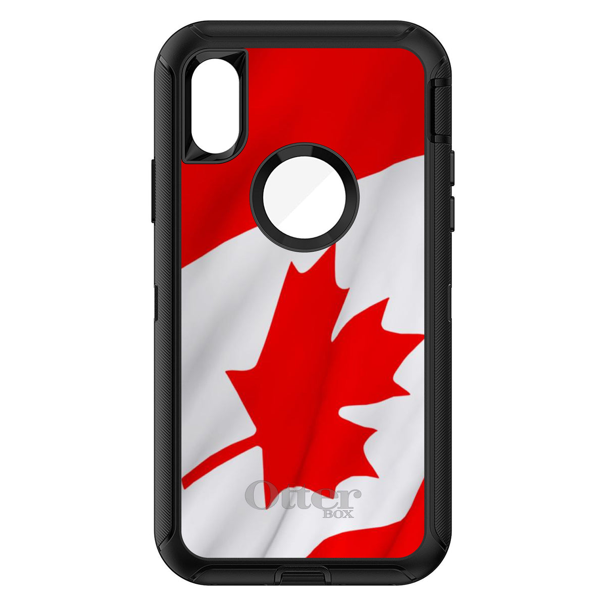 Red White Canadian Flag Canada OtterBox Defender Case for iPhone & Galaxy, view 3
