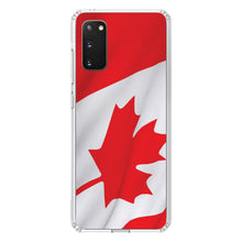 DistinctInk® Clear Shockproof Hybrid Case for Apple iPhone / Samsung Galaxy / Google Pixel - Red White Canadian Flag Canada