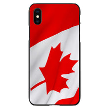 DistinctInk® Hard Plastic Snap-On Case for Apple iPhone or Samsung Galaxy - Red White Canadian Flag Canada