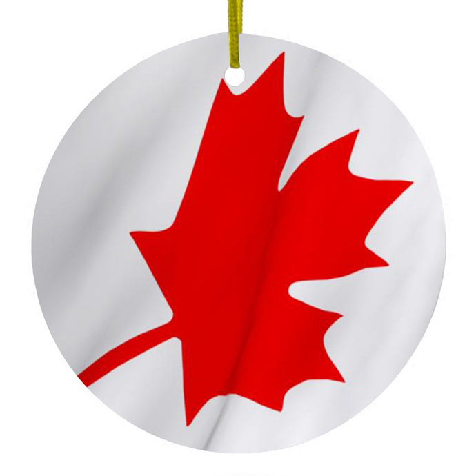 Red White Canadian Flag Canada Ceramic Ornament