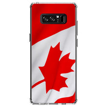 DistinctInk® Clear Shockproof Hybrid Case for Apple iPhone / Samsung Galaxy / Google Pixel - Red White Canadian Flag Canada