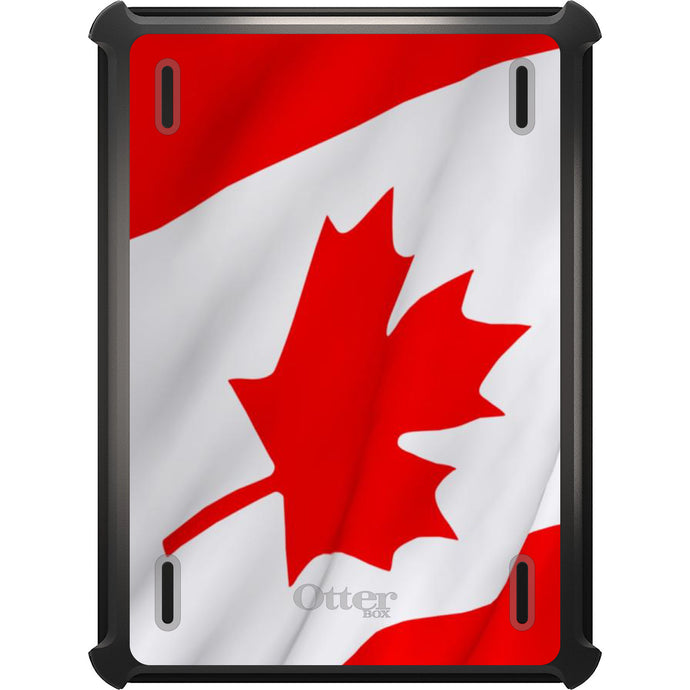 DistinctInk™ OtterBox Defender Series Case for Apple iPad / iPad Pro / iPad Air / iPad Mini - Red White Canadian Flag Canada