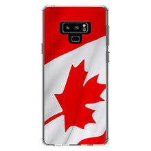 DistinctInk® Clear Shockproof Hybrid Case for Apple iPhone / Samsung Galaxy / Google Pixel - Red White Canadian Flag Canada