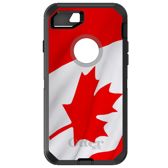 DistinctInk™ OtterBox Defender Series Case for Apple iPhone / Samsung Galaxy / Google Pixel - Red White Canadian Flag Canada