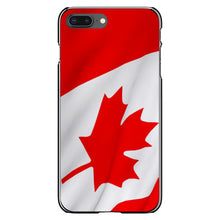 DistinctInk® Hard Plastic Snap-On Case for Apple iPhone or Samsung Galaxy - Red White Canadian Flag Canada