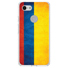 DistinctInk® Clear Shockproof Hybrid Case for Apple iPhone / Samsung Galaxy / Google Pixel - Colombia Old Flag