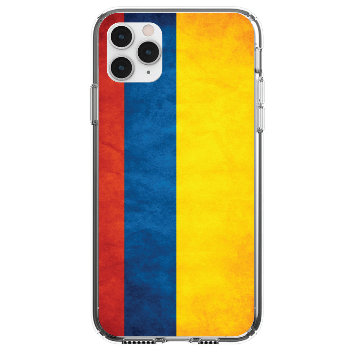 Colombia Old Flag Clear Shockproof iPhone Case
