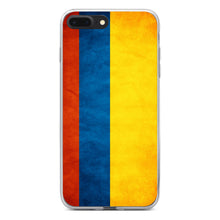 DistinctInk® Clear Shockproof Hybrid Case for Apple iPhone / Samsung Galaxy / Google Pixel - Colombia Old Flag