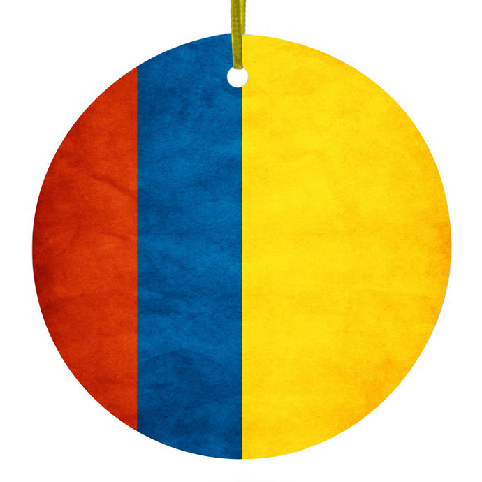 Colombia Old Flag Ceramic Ornament