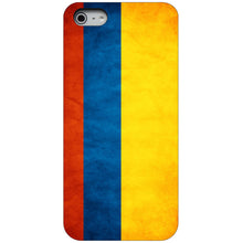 DistinctInk® Hard Plastic Snap-On Case for Apple iPhone or Samsung Galaxy - Colombia Old Flag