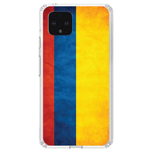 DistinctInk® Clear Shockproof Hybrid Case for Apple iPhone / Samsung Galaxy / Google Pixel - Colombia Old Flag