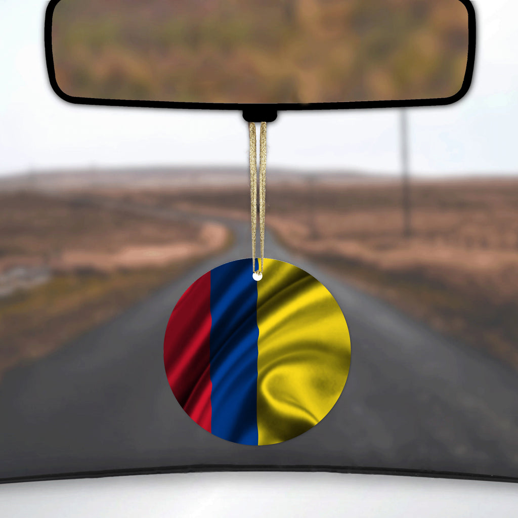 Colombia Waving Flag Ceramic Ornament, view 3