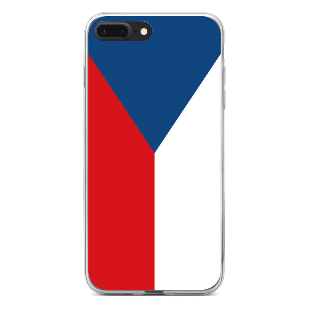 Czech Republic Flag Clear Shockproof iPhone Case, view 6