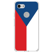 DistinctInk® Clear Shockproof Hybrid Case for Apple iPhone / Samsung Galaxy / Google Pixel - Czech Republic Flag