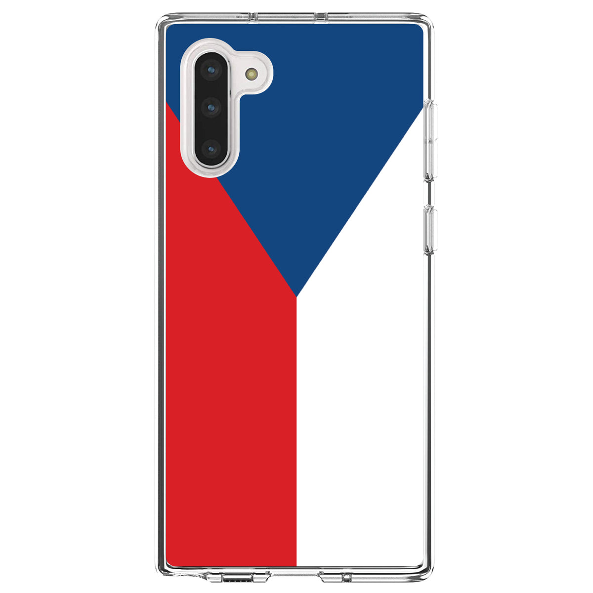 Czech Republic Flag Clear Shockproof iPhone Case, view 9