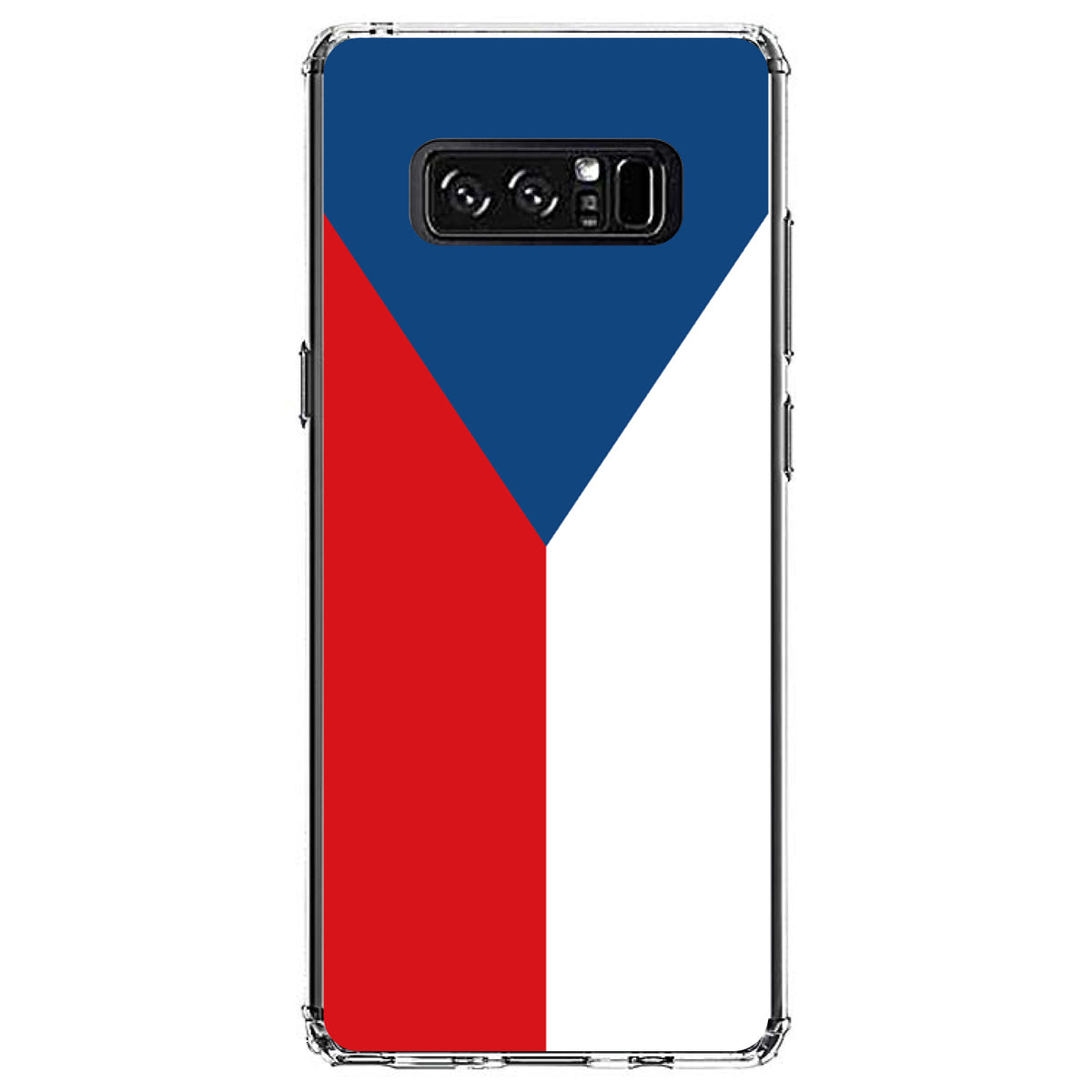 Czech Republic Flag Clear Shockproof iPhone Case, view 12