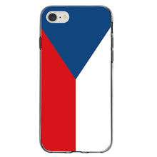 DistinctInk® Clear Shockproof Hybrid Case for Apple iPhone / Samsung Galaxy / Google Pixel - Czech Republic Flag