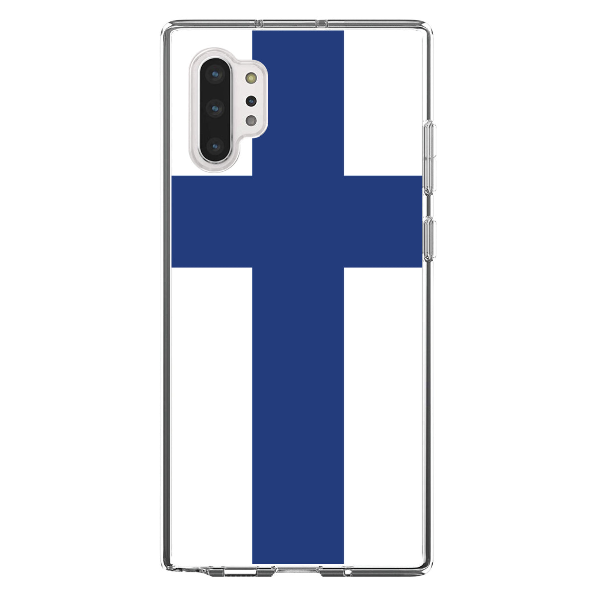 Finland Flag Clear Shockproof iPhone Case, view 10