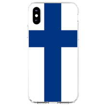 DistinctInk® Clear Shockproof Hybrid Case for Apple iPhone / Samsung Galaxy / Google Pixel - Finland Flag