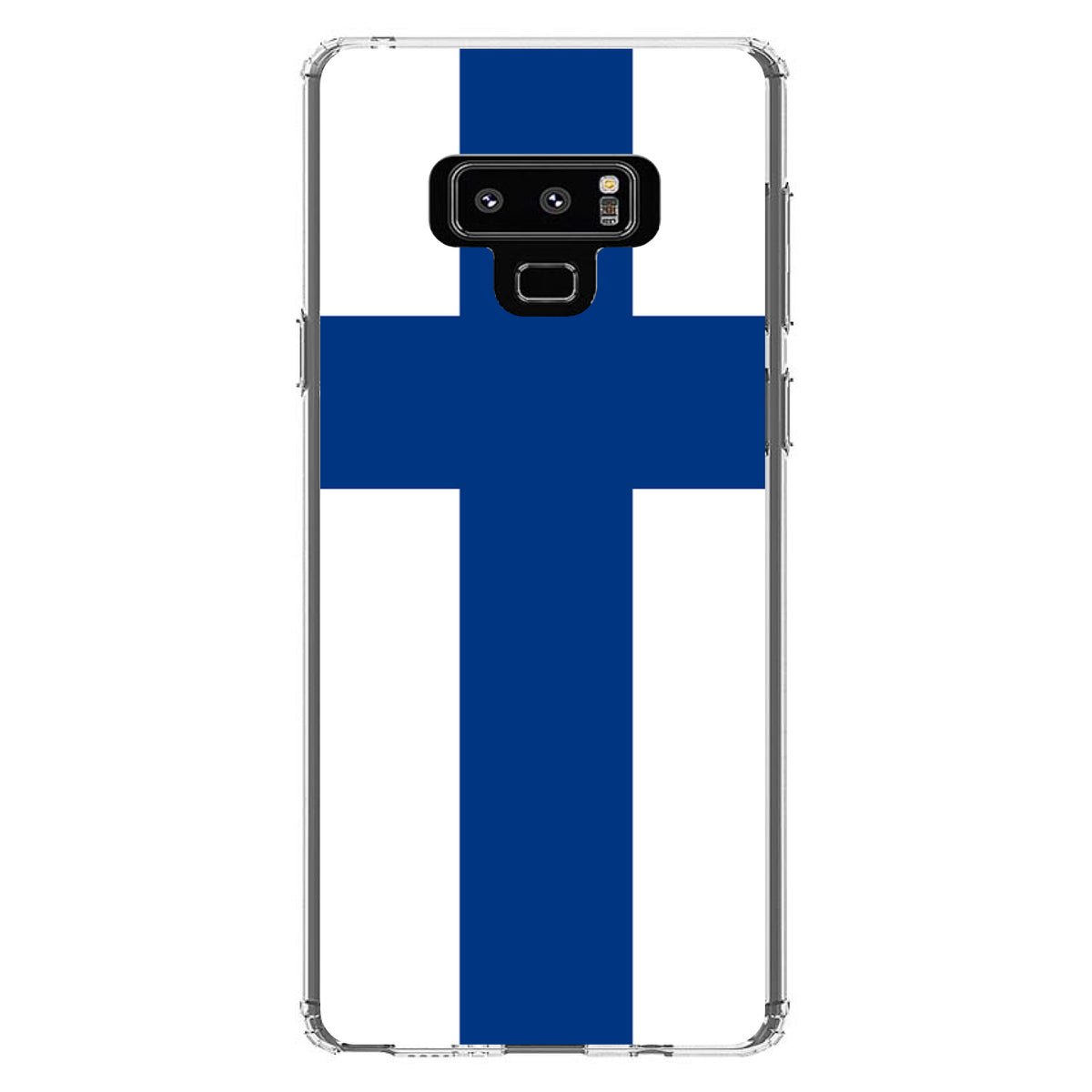 Finland Flag Clear Shockproof iPhone Case, view 11