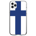 Finland Flag Clear Shockproof iPhone Case
