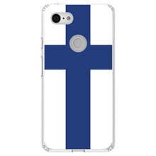 DistinctInk® Clear Shockproof Hybrid Case for Apple iPhone / Samsung Galaxy / Google Pixel - Finland Flag