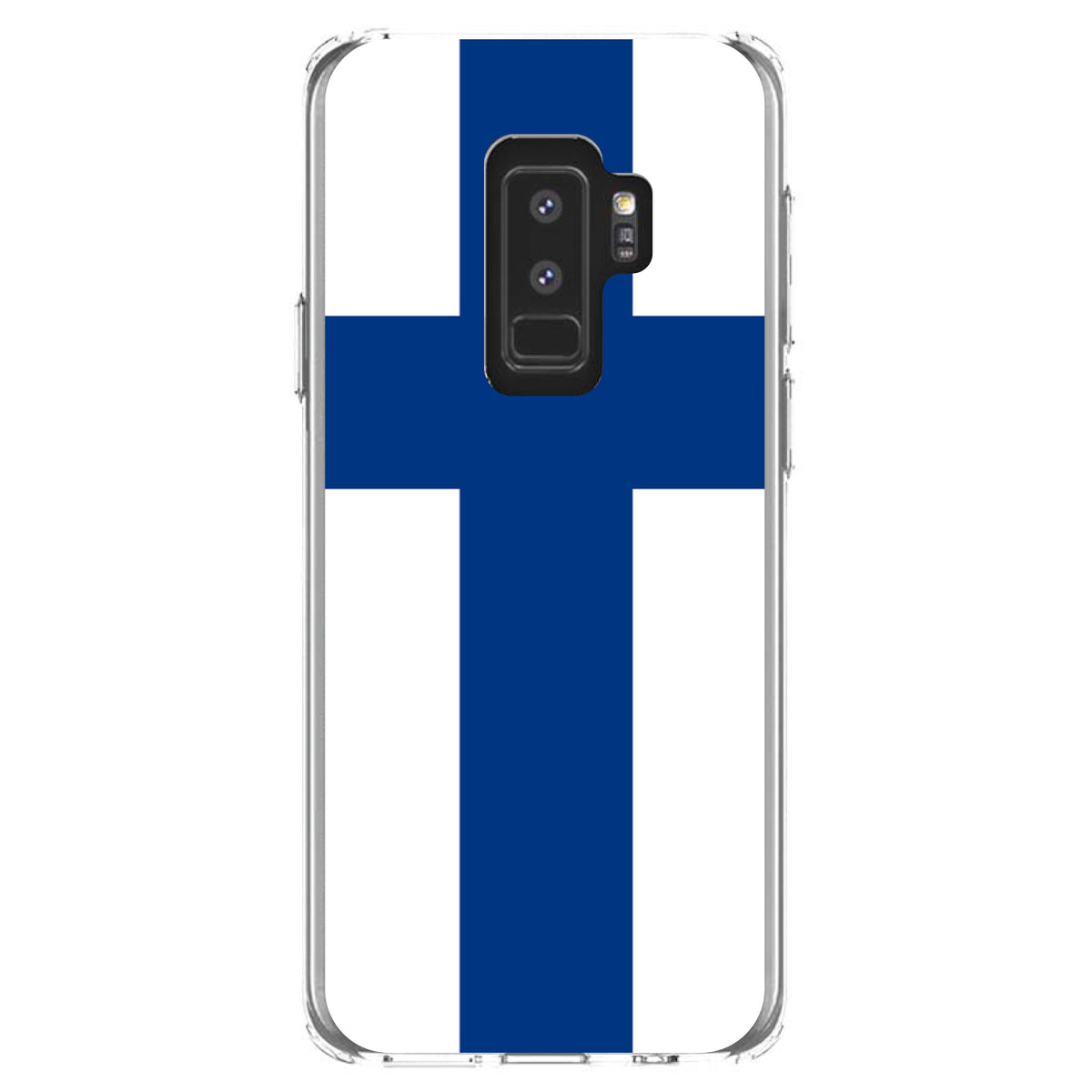 Finland Flag Clear Shockproof iPhone Case, view 20