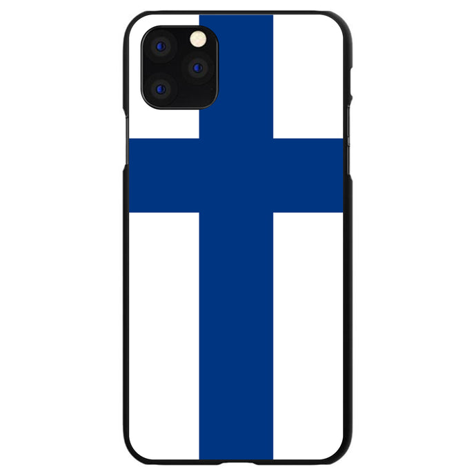 DistinctInk® Hard Plastic Snap-On Case for Apple iPhone or Samsung Galaxy - Finland Flag