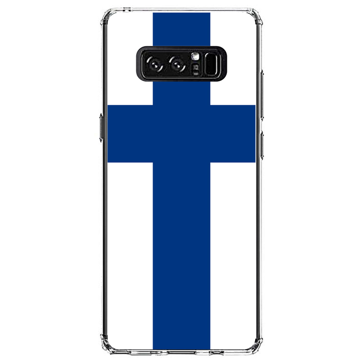 Finland Flag Clear Shockproof iPhone Case, view 12