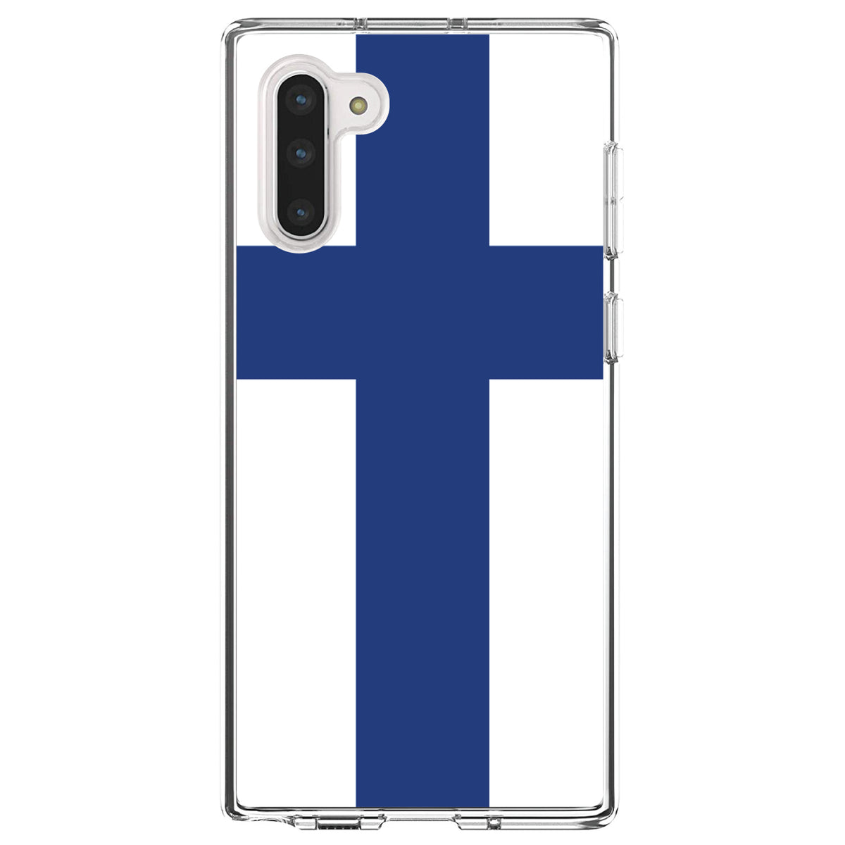 Finland Flag Clear Shockproof iPhone Case, view 9