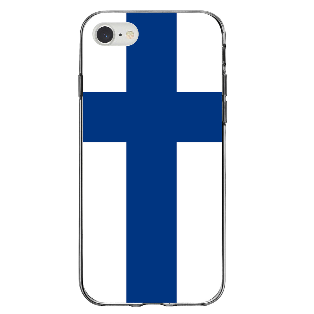 Finland Flag Clear Shockproof iPhone Case, view 5