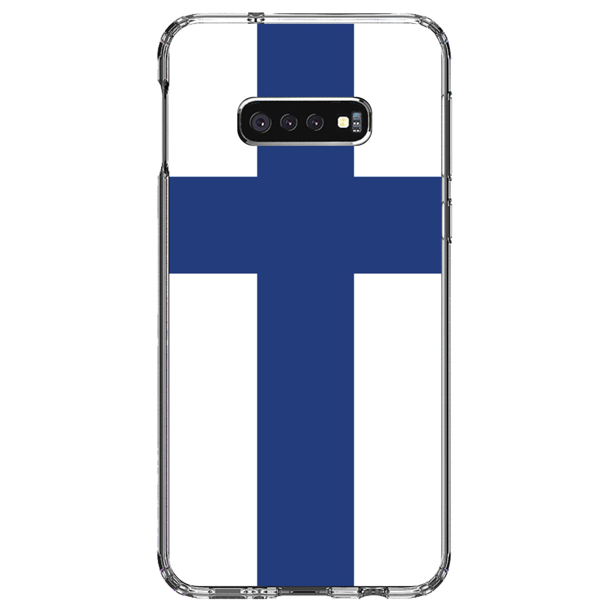 Finland Flag Clear Shockproof iPhone Case, view 18