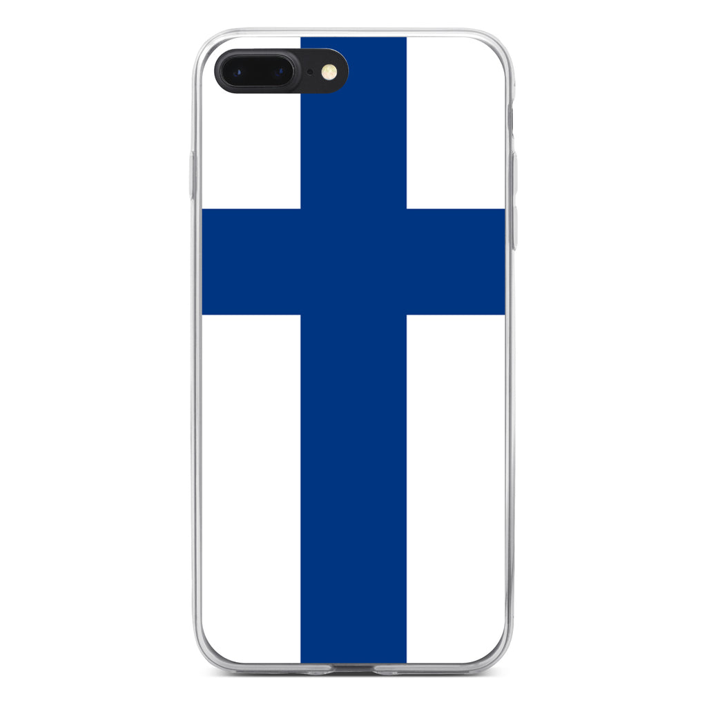 Finland Flag Clear Shockproof iPhone Case, view 6