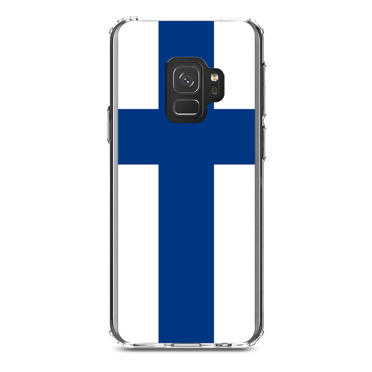 Finland Flag Clear Shockproof iPhone Case, view 19
