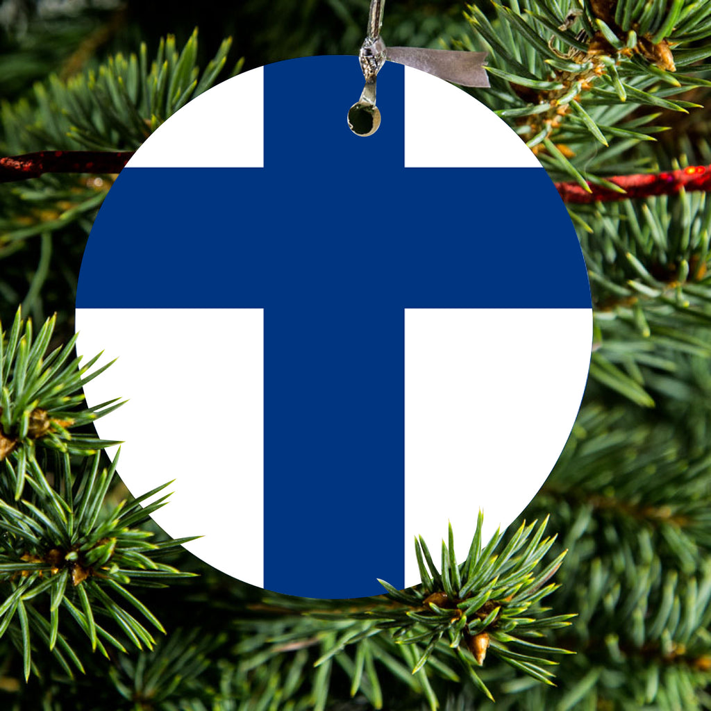 Finland Flag Ceramic Ornament, view 2