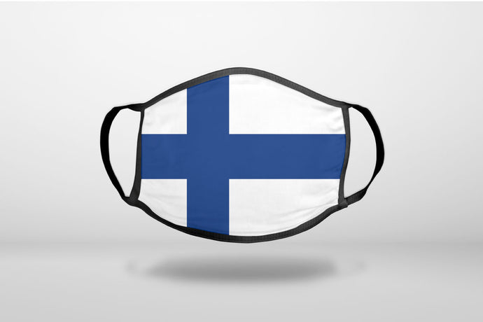 Finland Flag - 3-Ply Reusable Soft Face Mask Covering, Unisex, Cotton Inner Layer