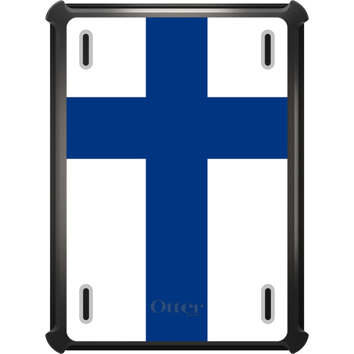 DistinctInk™ OtterBox Defender Series Case for Apple iPad / iPad Pro / iPad Air / iPad Mini - Finland Flag
