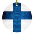 Finland Old Flag Ceramic Ornament