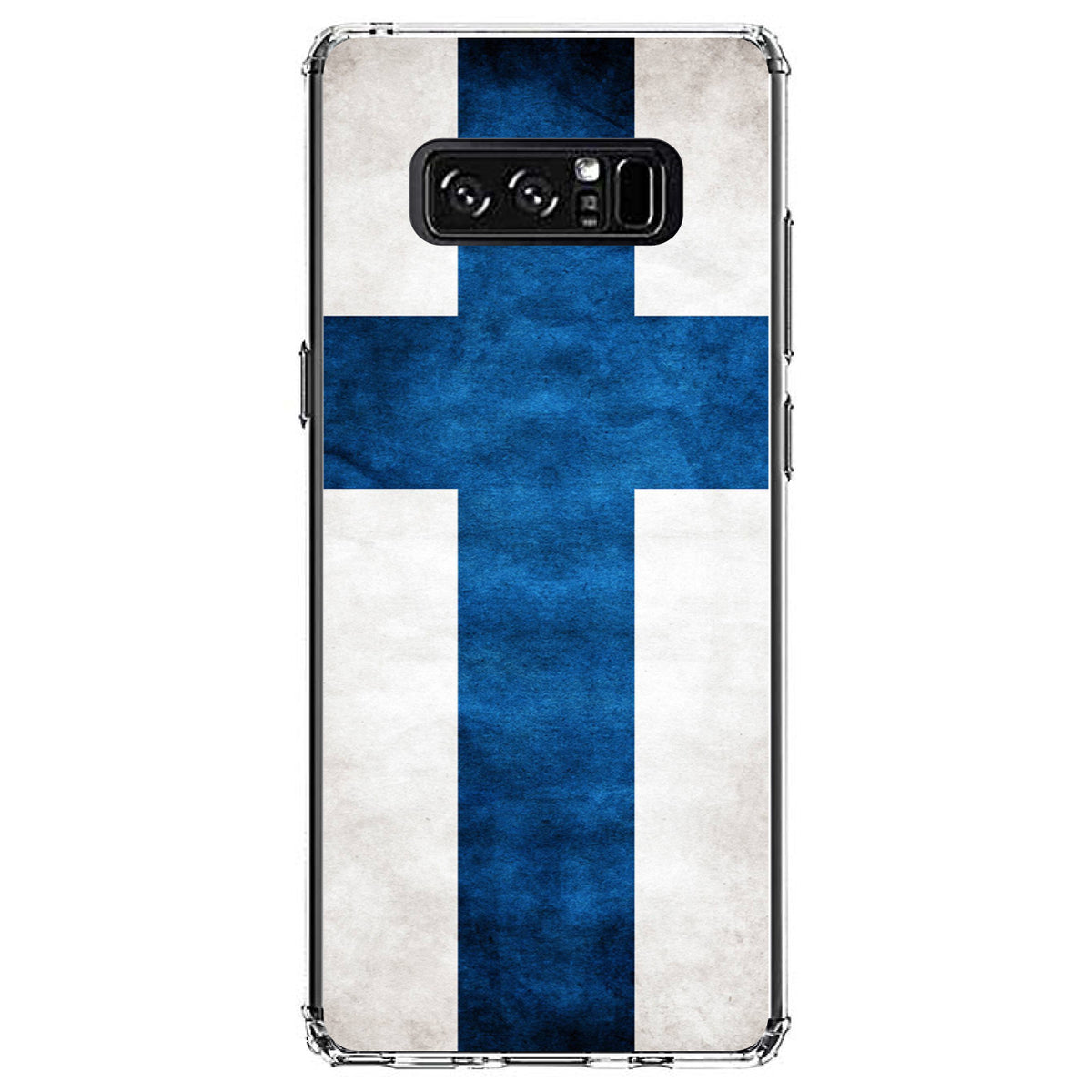 Finland Old Flag Clear Shockproof iPhone Case, view 12
