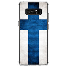 DistinctInk® Clear Shockproof Hybrid Case for Apple iPhone / Samsung Galaxy / Google Pixel - Finland Old Flag