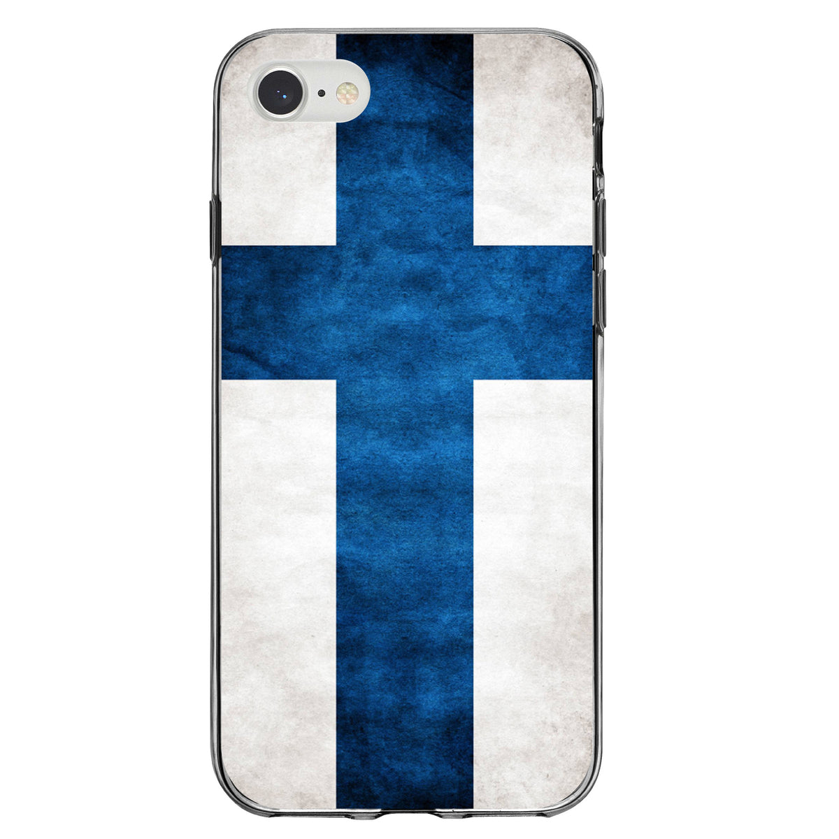 Finland Old Flag Clear Shockproof iPhone Case, view 5