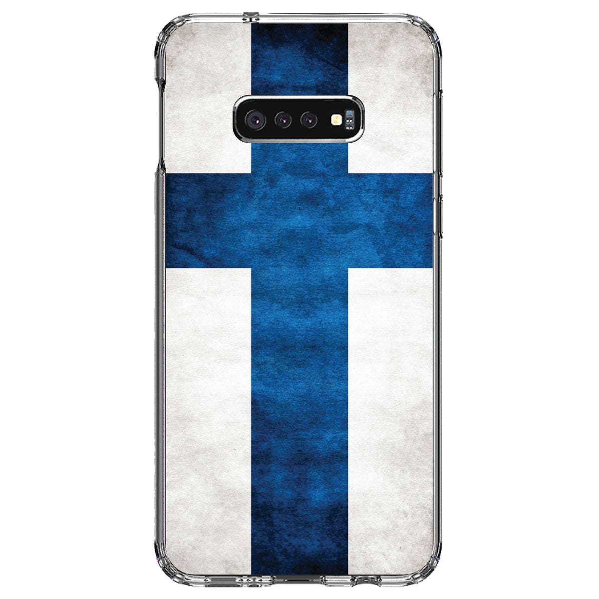 Finland Old Flag Clear Shockproof iPhone Case, view 18