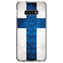 DistinctInk® Clear Shockproof Hybrid Case for Apple iPhone / Samsung Galaxy / Google Pixel - Finland Old Flag
