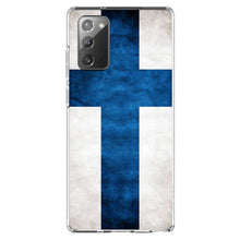 DistinctInk® Clear Shockproof Hybrid Case for Apple iPhone / Samsung Galaxy / Google Pixel - Finland Old Flag