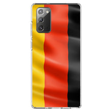 DistinctInk® Clear Shockproof Hybrid Case for Apple iPhone / Samsung Galaxy / Google Pixel - Germany Waving Flag